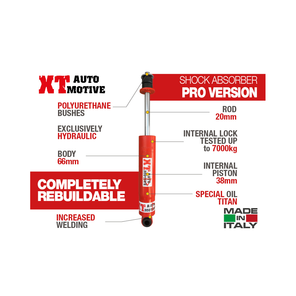 AMORTISSEUR ARRIÈRE +6cm AUTOMOBILE XT "VERSION PRO" POUR TOYOTA HDJ 80 AMORTISSEUR ARRIÈRE +6cm AUTOMOBILE XT "VERSION PRO" POUR TOYOTA HDJ 80