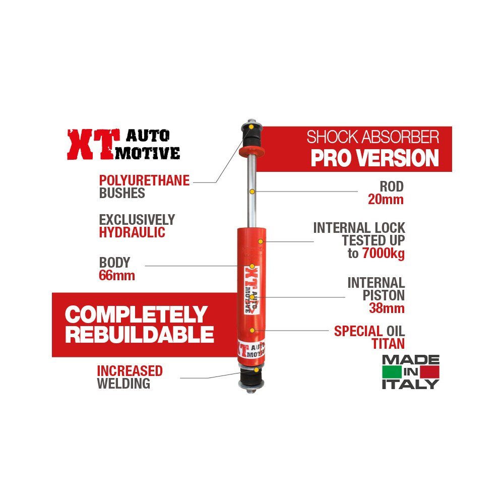 AMORTISSEUR AVANT +6cm AUTOMOBILE XT "VERSION PRO" POUR TOYOTA HDJ 80 AMORTISSEUR AVANT +6cm AUTOMOBILE XT "VERSION PRO" POUR TOYOTA HDJ 80