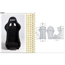 SIEGE BAQUET TYREX NOIR TISSU
