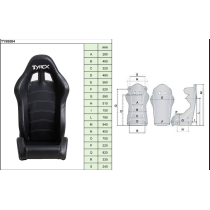 SIÈGE SPORT TYREX EN CUIR ÉCOLOGIQUE NOIR