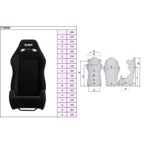 SIÈGE SPORT EN CUIR ÉCOLOGIQUE NOIR