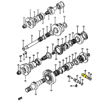 ENGRENAGE D'ENTRENEMENT DU COMPTEUR DE VITESSE SUR BOITE DE TRANSFERT POUR SUZUKI SAMURAI