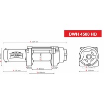 Treuil DRAGON 4.500LB avec moteur 1.9HP SYNTHETIQUE