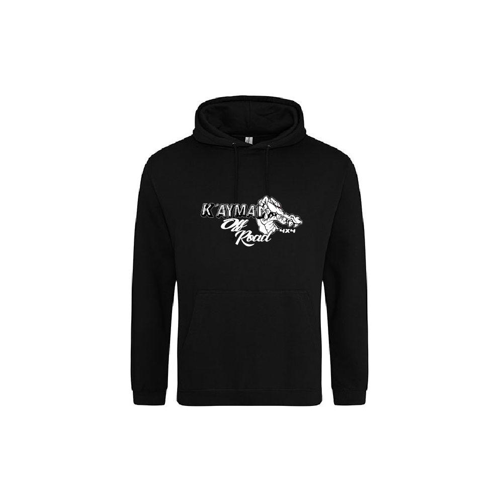 Sweat à capuche logo Kayman off road blanc