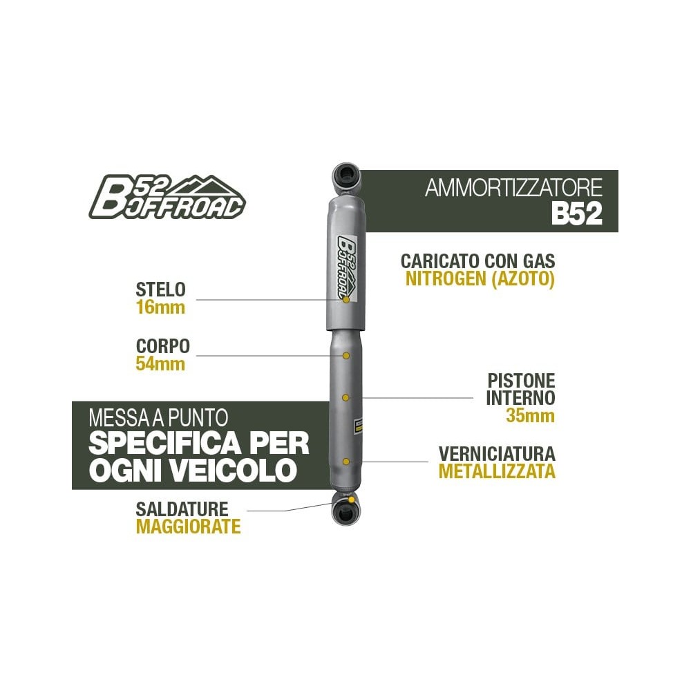 AMORTISSEUR ARRIERE B52 TOUT TERRAIN POUR SUZUKI SJ SAMURAI