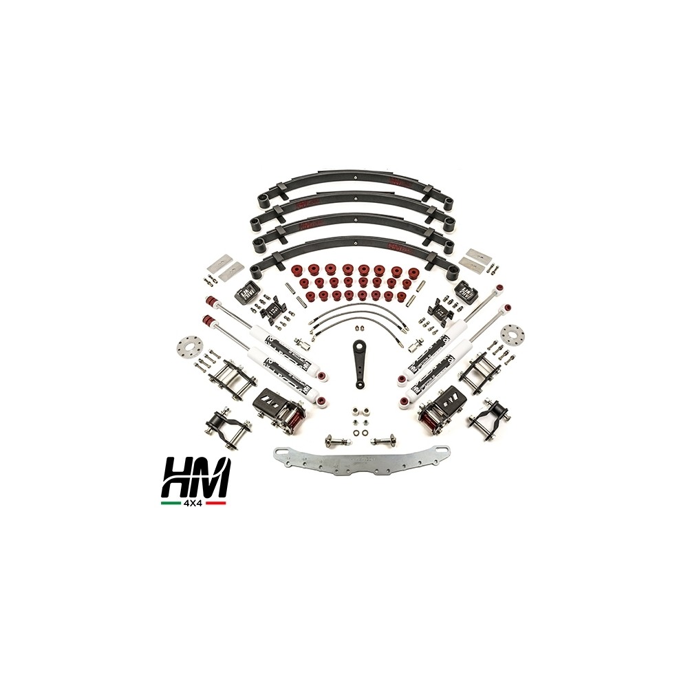 Kit de réhausse HM4X4 FULL TRIAL +11cm Shackle Reverse Suzuki Samurai et Sj