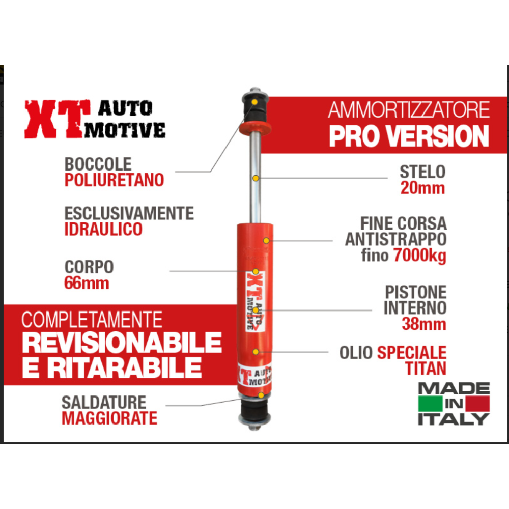 AMORTISSEUR AVANT XT AUTOMOBILE "VERSION PRO" POUR NISSAN PATROL GR Y61