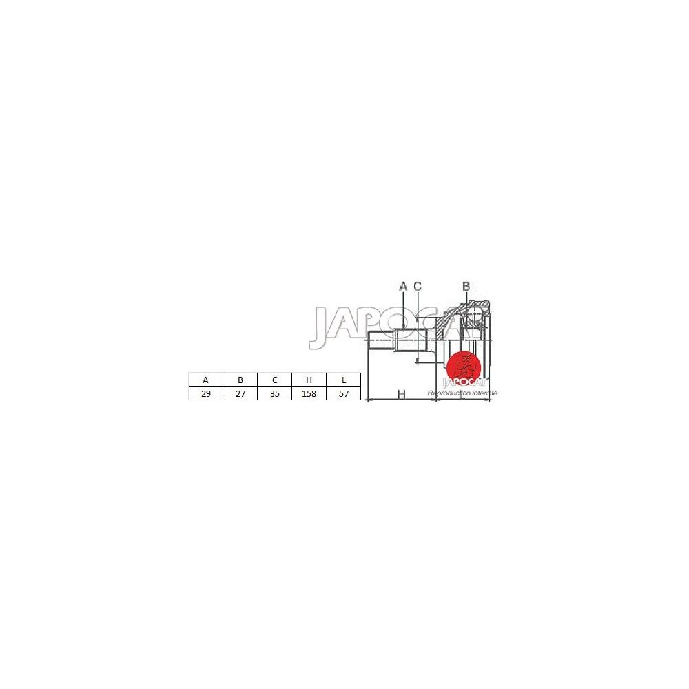 JOINT HOMOCINETIQUE / TETE DE CARDAN JOINT HOMOCINETIQUE / TETE DE CARDAN
