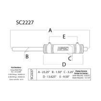 VERIN de direction à double extrémité XD à course de 2,75 po x 8 po   PSC