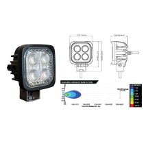 Lampe de travail VISION X DURALUX MINI 4 LED 12W