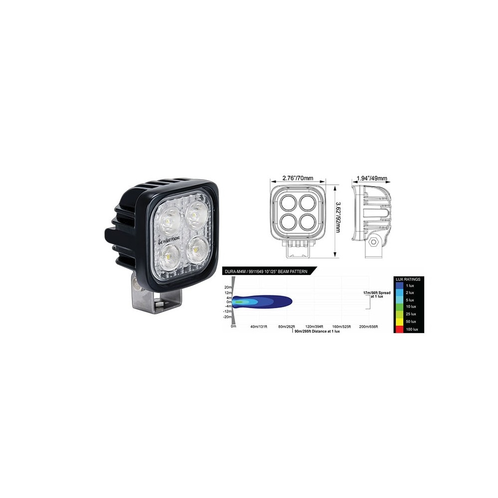 Lampe de travail DURALUX MINI COMBO 4 LED 20W