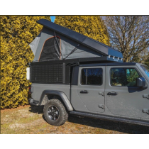CANOPY CAMPER ALU-CAB VERSION AC20 CONFORT NOIR POUR JEEP GLADIATOR JT DOUBLE CABINE A PARTIR DE 2020 (KIT DE MONTAGE INCLUS)