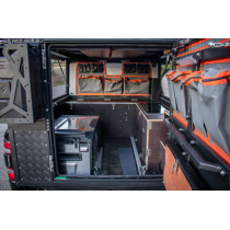 CANOPY CAMPER ALU-CAB VERSION AC20 CONFORT NOIR POUR JEEP GLADIATOR JT DOUBLE CABINE A PARTIR DE 2020 (KIT DE MONTAGE INCLUS)