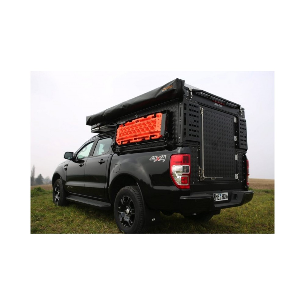 CANOPY CAMPER ALU-CAB VERSION AC20 COMFORT NOIR POUR EXTRA CABINE (SANS KIT DE MONTAGE)