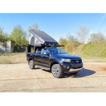 CANOPY CAMPER ALU-CAB VERSION AC20 COMFORT NOIR POUR FORD RANGER DOUBLE CABINE DE 2012 A 2022 (KIT DE MONTAGE INCLUS)
