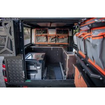 CANOPY CAMPER ALU-CAB VERSION AC20 COMFORT NOIR POUR FORD RANGER DOUBLE CABINE DE 2012 A 2022 (KIT DE MONTAGE INCLUS)
