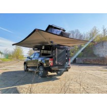 CANOPY CAMPER ALU-CAB VERSION AC20 COMFORT NOIR POUR FORD RANGER DOUBLE CABINE DE 2012 A 2022 (KIT DE MONTAGE INCLUS)