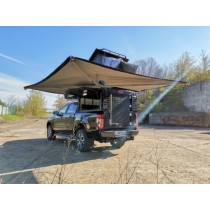 CANOPY CAMPER ALU-CAB VERSION AC20 COMFORT NOIR POUR FORD RANGER DOUBLE CABINE DE 2012 A 2022 (KIT DE MONTAGE INCLUS)