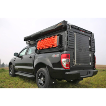CANOPY CAMPER ALU-CAB VERSION AC20 COMFORT NOIR POUR DOUBLE CABINE (SANS KIT DE MONTAGE)