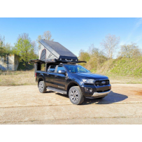 CANOPY CAMPER ALU-CAB VERSION AC20 COMFORT NOIR POUR FORD RANGER DOUBLE CABINE A PARTIR DE 2023 (KIT DE MONTAGE INCLUS)