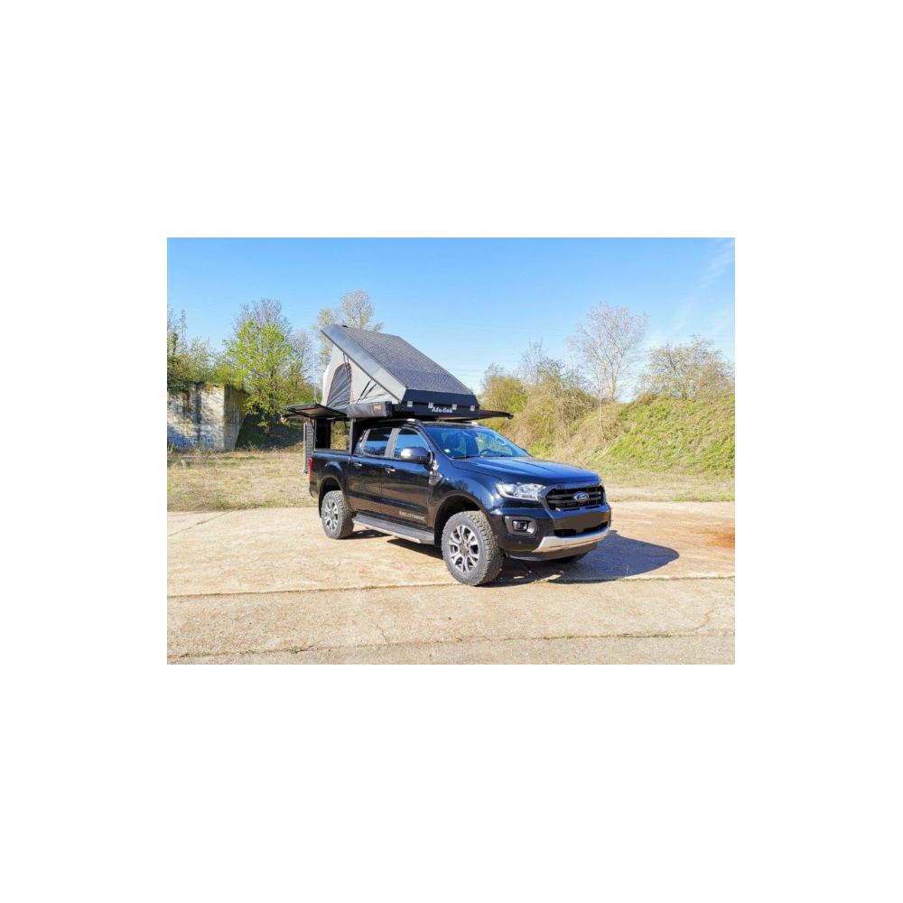 CANOPY CAMPER ALU-CAB VERSION AC20 COMFORT NOIR POUR FORD RANGER DOUBLE CABINE A PARTIR DE 2023 (KIT DE MONTAGE INCLUS)