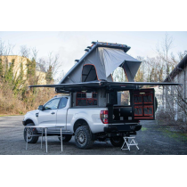 CANOPY CAMPER ALU-CAB VERSION AC20 COMFORT NOIR POUR FORD RANGER EXTRA CABINE A PARTIR DE 2023 (KIT DE MONTAGE INCLUS)