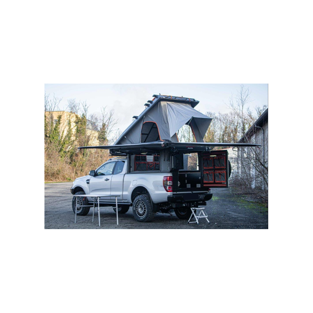 CANOPY CAMPER ALU-CAB VERSION AC20 COMFORT NOIR POUR ISUZU D-MAX EXTRA CABINE A PARTIR 2021 (KIT DE MONTAGE INCLUS)