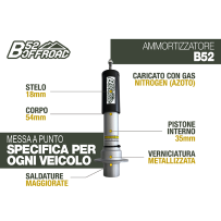 AMORTISSEUR AVANT +4cm TOUT-TERRAIN B52 POUR DODGE NITRO