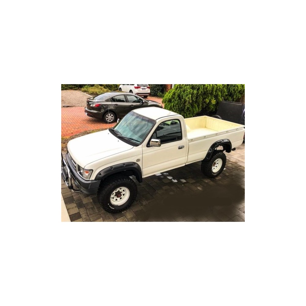 Élargisseurs D'Ailes Pour Toyota Hilux 2015-2024 MK8 - Kit 6 Pièces En ABS Noir Mat, Extension De Passage De Roue (Élargissement ~12 Mm Par Côté)