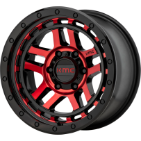Jante aluminium 8,5 x 17 ET +18 KMC KM540 RECON noir rouge Jeep KM54078550918 Gloss BLACK RED