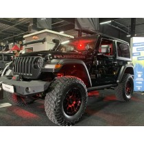 Jante aluminium 8,5 x 17 ET +18 KMC KM540 RECON noir rouge Jeep KM54078550918 Gloss BLACK RED
