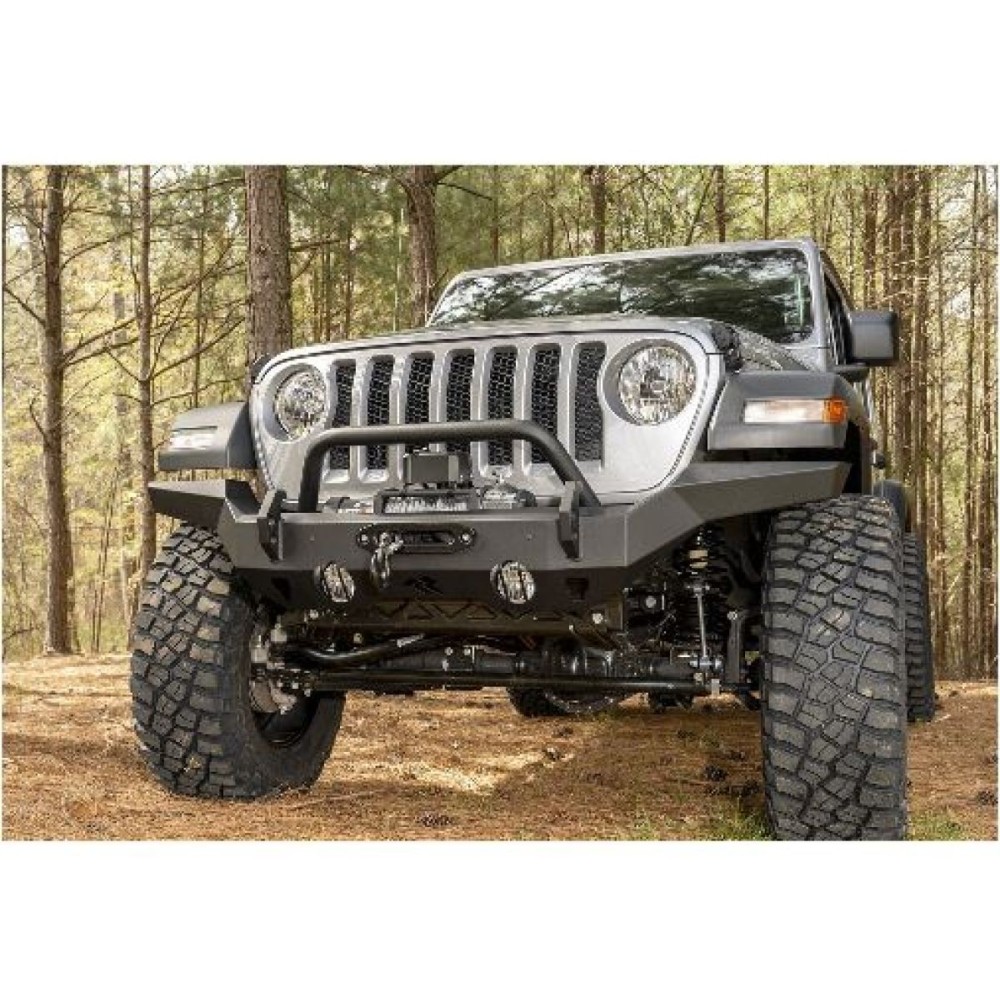 Pare-chocs avant HD large Jeep Wrangler JK 07-18 JL 18- Gladiator JT 20- Rugged Ridge 11540.31 pare-chocs HD