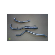 Intermédiaire avec silencieux Sport + tube arrière pour Nissan Navara D40 2.5L DCI (sans fap) 2005-16