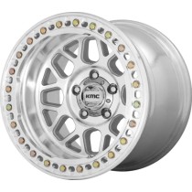 Jante alu Beadlock Machete KMC XD235 8,5x17 5x127 ET0 argent poli Racing Wheels Buggy Wheels GRENAD argent