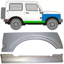 Panneau de réparation du seuil + panneau de réparation de l'aile avant pour Suzuki Samurai 1981-1998 / Droite /