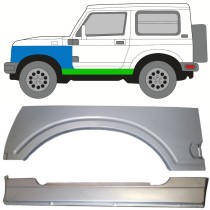 Panneau de réparation du seuil + panneau de réparation de l'aile avant pour Suzuki Samurai 1981-1998 / Gauche /