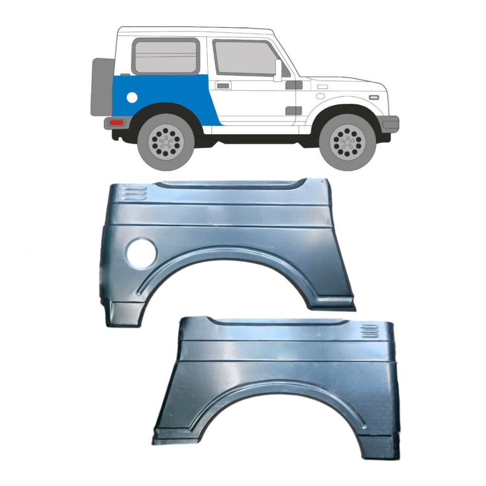 Panneau de réparation arc d'aile arrière pour Suzuki Samurai TOLÉ 1981-2004 / Gauche+Droit / Panneau de réparation arc d'aile arrière pour Suzuki Samurai TOLÉ 1981-2004 / Gauche+Droit /