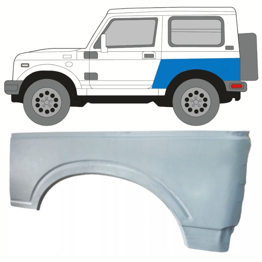 Panneau de réparation arc d'aile arrière / Gauche pour Suzuki Samurai 1981-2004