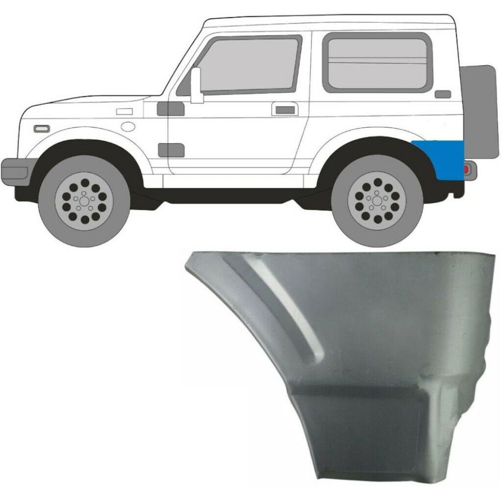 Panneau de réparation arc d'aile arrière pour Suzuki Samurai 1981-2004 / Gauche