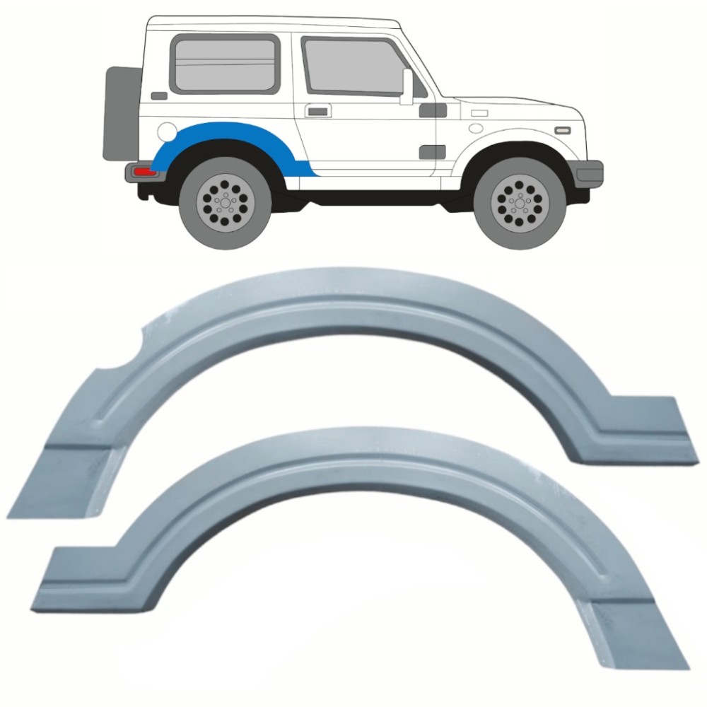 Panneau de réparation arc d'aile arrière / Gauche+Droit / POUR SUZUKI SAMURAI 1981-2004 Panneau de réparation arc d'aile arrière / Gauche+Droit / POUR SUZUKI SAMURAI 1981-2004