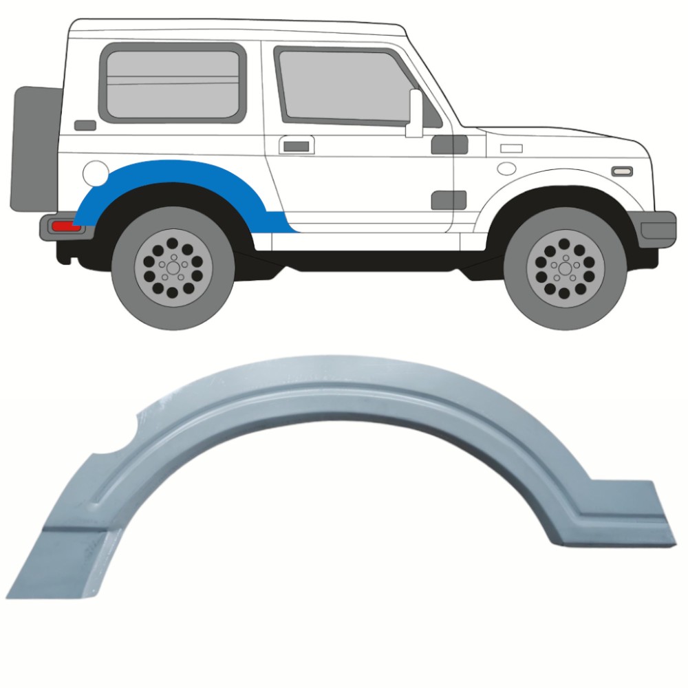 PANNEAU DE RÉPARATION D'arc d'aile arrière / DROIT POUR SUZUKI SAMURAI 1981-2004