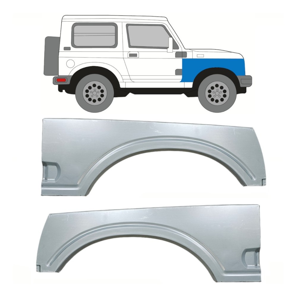 PANNEAU DE RÉPARATION D'AILE AVANT / Gauche+Droit / POUR SUZUKI SAMURAI 1981-2004