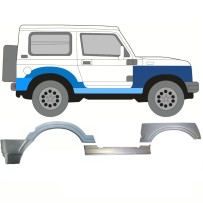 PANNEAU D'AILE AVANT + PANNEAU D'AILE ARRIÈRE + PANNEAU DE RÉPARATION DE SEUIL / DROIT POUR SUZUKI SAMURAI 1981-2004