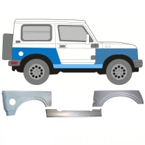 PANNEAU D'AILE AVANT + PANNEAU D'AILE ARRIÈRE + PANNEAU DE RÉPARATION DE SEUIL / DROIT POUR SUZUKI SAMURAI 1981-2004