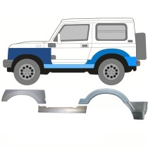 PANNEAU D'AILE AVANT + PANNEAU D'AILE ARRIÈRE + PANNEAU DE RÉPARATION DE SEUIL / GAUCHE POUR SUZUKI SAMURAI 1981-2004