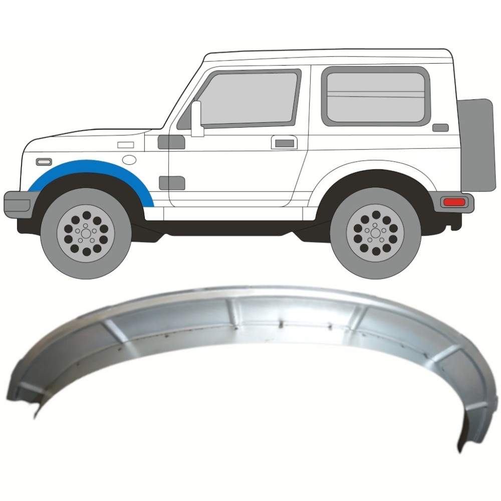 PANNEAU DE RÉPARATION DE FIXATION DE PASSAGE DE ROUE D'AILE AVANT / GAUCHE POUR SUZUKI SAMURAI 1981-2004