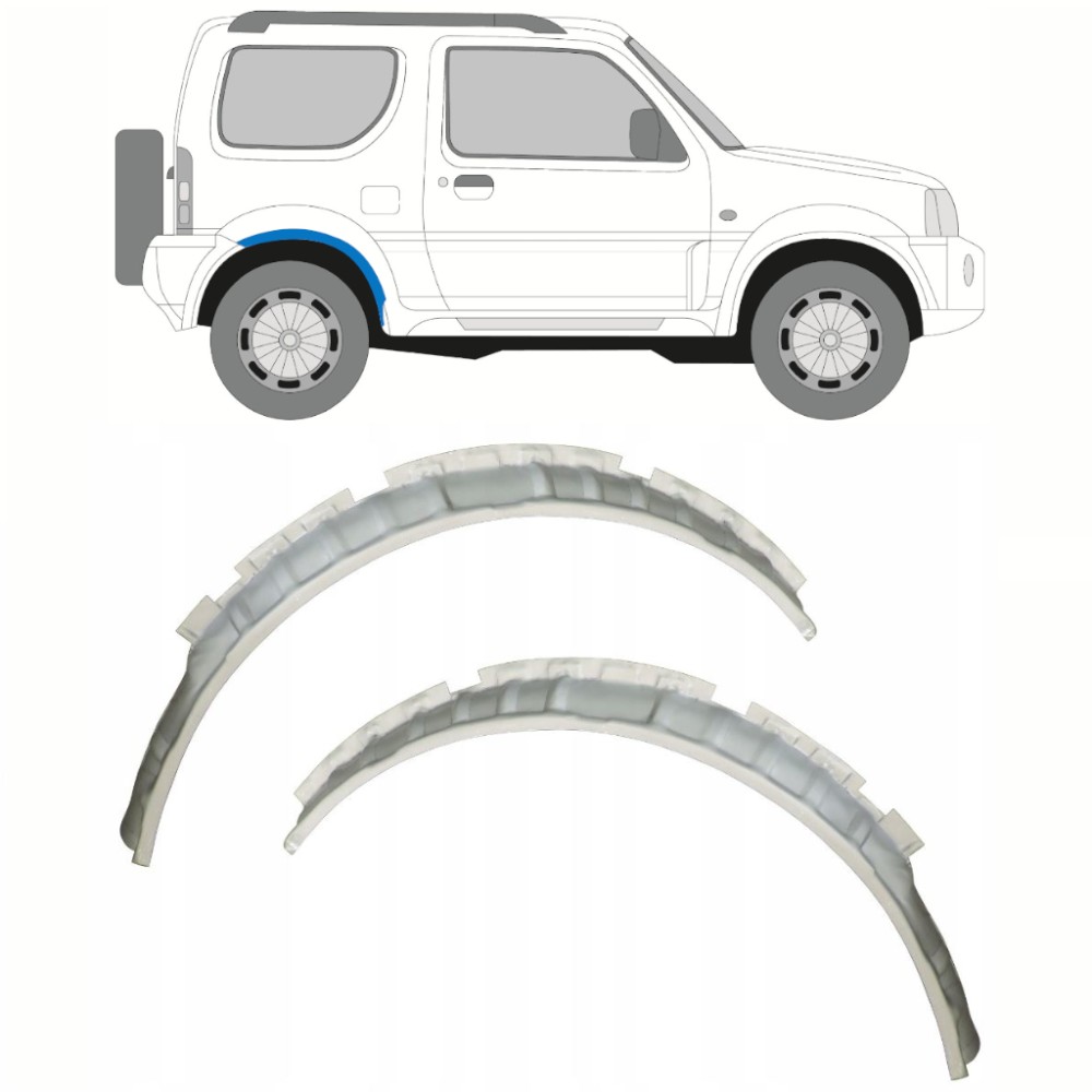 SUPPORT DE COUVERCLE DE ROUE ARRIÈRE SUZUKI JIMNY 1998-2018 KIT droite + gauche