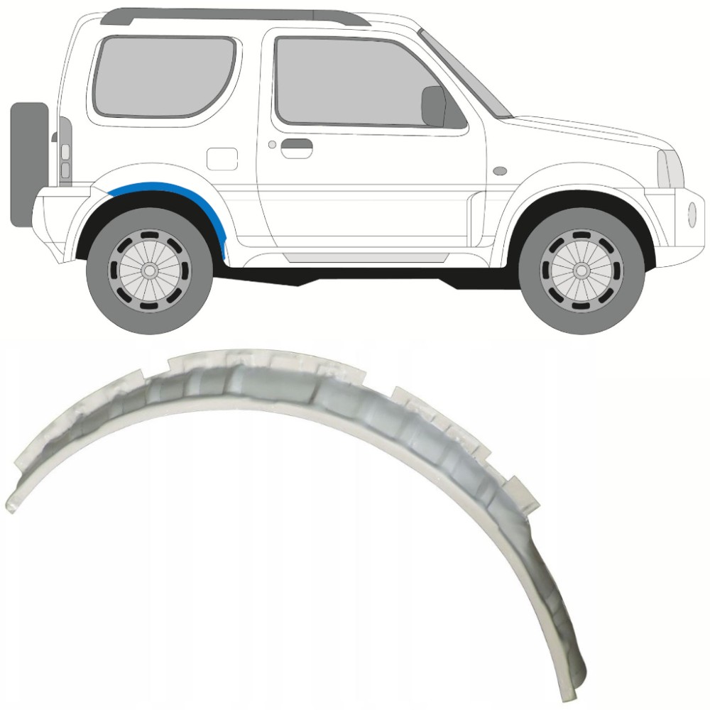 SUPPORT DE COUVERCLE DE ROUE ARRIÈRE / DROIT POUR SUZUKI JIMNY 1998-2018