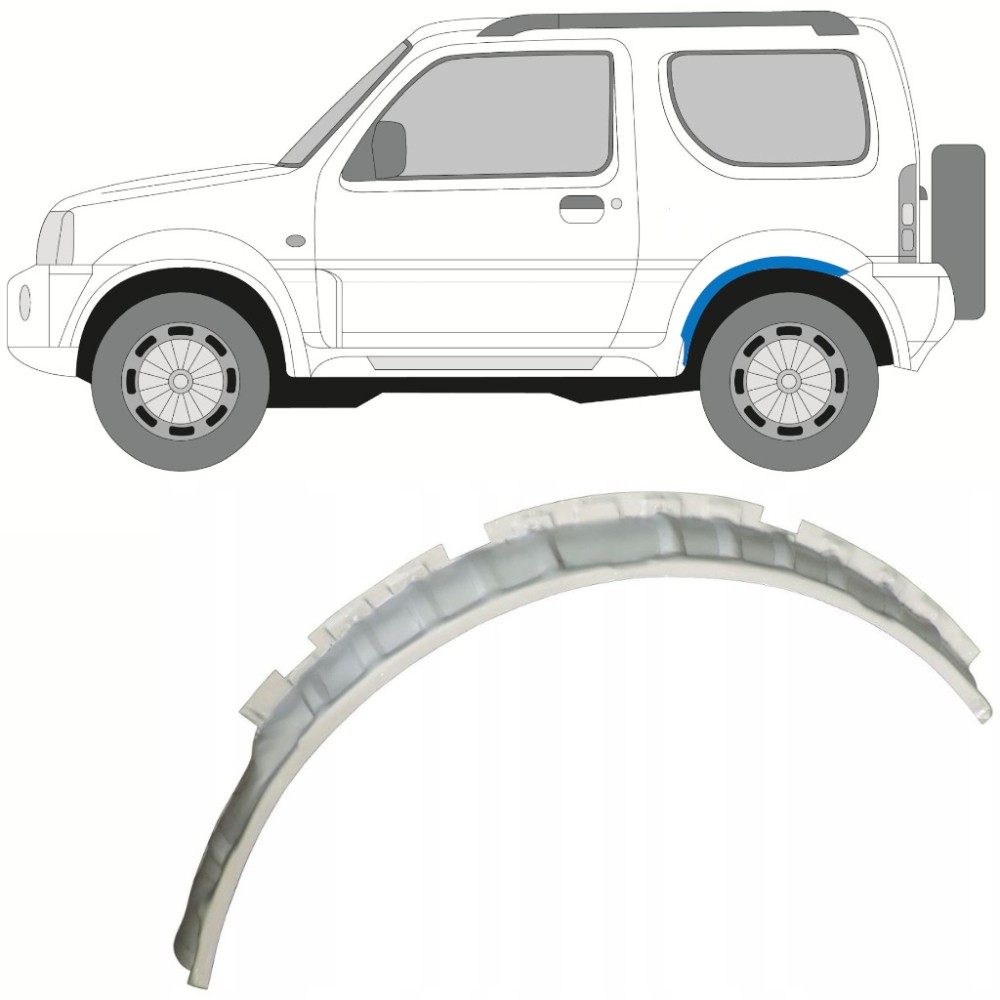 SUPPORT DE COUVERCLE DE ROUE ARRIÈRE / GAUCHE POUR SUZUKI JIMNY 1998-2018