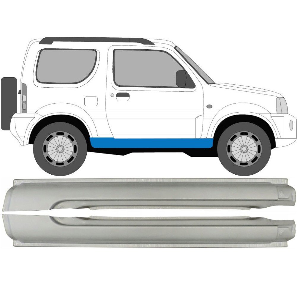 KIT PANNEAU DE RÉPARATION DE SEUIL COMPLET SUZUKI JIMNY 1998-2018